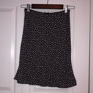 PacSun | Brown Midi Skirt with small white flowers | One Size | Never Worn